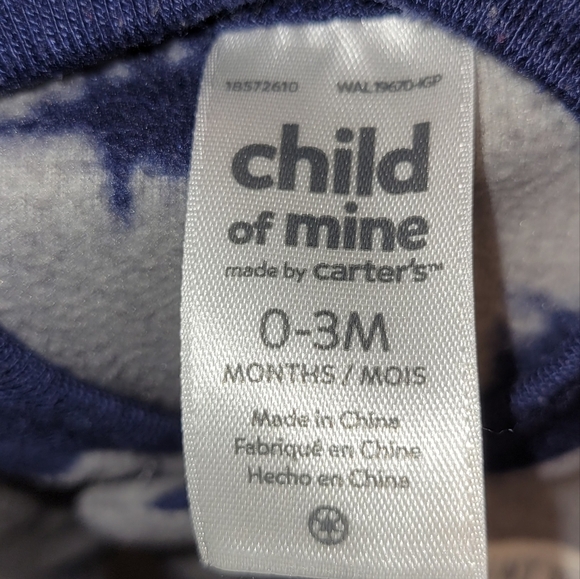 Child Of Mine 0-3 Months Dinosaur Button up Sweater - Picture 4 of 4